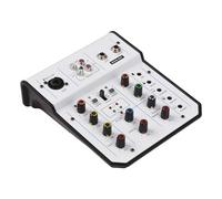 Professional 3 Channel Audio Mixer Compact Portable Mixing Console with 48V Phantom Power XLR 6.35mm 3.5mm Connectors for Home Studio Recording DJ Live Broadcast