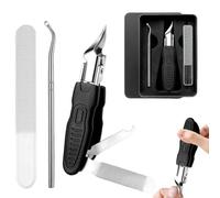 Professional 3-in-1 Pedicure Clipper Set, Three Sets of Eagle Beak Beveled Nail Clippers, Premium 3-Piece Eagle Beak Nail Clipper Set, 25 Degree, Anti-Splash Slanted, for Seniors Thick Nails (1 Set)
