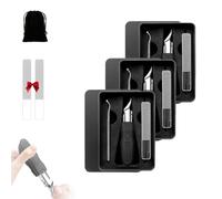 Professional 3-in-1 Pedicure Clipper Set, Ultra Sharp Gear Lock Pedicure Set with Long Anti-Slip Handle & Glass File, Heavy Duty Stainless Steel Nail Grooming Tools for Men Seniors (3*#02)