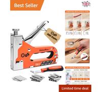 Professional 3-in-1 Stapler - 3000 Staples, Ergonomic Grip & Certified