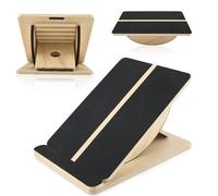 Professional 3-in-1 Wooden Slant Board: Adjustable Calf Stretcher, Balance Board & Squat Wedge with Non-Slip Surface, 5 Angles, Portable Design for Ankle/Heel/Feet Stretching (3-in-1)