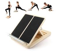 Professional 3-in-1 Wooden Slant Board: Adjustable Calf Stretcher, Balance Board & Squat Wedge with Non-Slip Surface, 5 Angles, Portable Design for Ankle/Heel/Feet Stretching (4-Level)