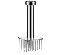 Professional 304 Stainless Steel Meat Tenderizer Tool with Multiple Needle Counts for Consistent Meat Fiber Penetration and Improved Texture (Square - 28 Pins)