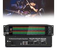 Professional 31-Band Graphic Equalizer - 2-Channel Stereo EQ w/LED Display & 10 Presets | Auto Noise Reduction + Low/Mid/High Adjustment for Home Studio