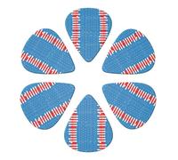 Professional 351 Shape Guitar Picks Flag Of Iceland On A Brick Wall, 6 Pack Celluloid Paddles for All Guitars & Mandolin, Light-Medium-Heavy Set