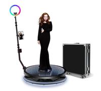 Professional 360° Photo Booth for Party & Wedding, Machine, Whth Ring Light, Custom Logo, Remote Control, Capture Slow Motion Video and Share to Social Media, Ideal for Weddings & Events