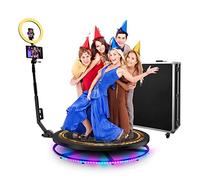 Professional 360° Photo Booth for Party & Wedding, Machine with Flight Case - Remote Control Automatic Spin Camera Booth for Parties - Free Logo Customization - for Business, Events, Parties