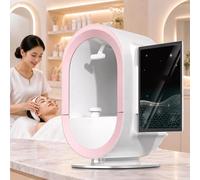 Professional 3D Facials Skin Analyzer Machine, Intelligent High-Resolution Scanner with 13.3-Inch Screen, 12 Spectral and 30 Indicator Data Analysis for Pores Blemishes Deep Detection(Pink)
