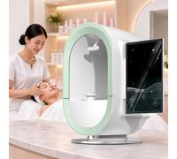 Professional 3D Facials Skin Analyzer Machine, Intelligent High-Resolution Scanner with 13.3-Inch Screen, 12 Spectral and 30 Indicator Data Analysis for Pores Blemishes Deep Detection(Green)