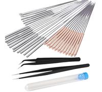 Professional 3D Printer Extruder Nozzle Cleaner Set 32pcs Cleaning Pins Metal Shafts for Blockage Removal Metal Nozzle Cleaning Tools