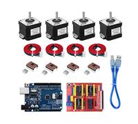 Professional 3D Printer Kit CNC-Shield Expansion Board V3.0 Engraving Board A4988 + Stepper Motor Driver Nema17 3D Printer Accessories V3+UNOR3 Improved Version+A4988 Driver+Stepper Motor +