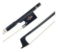 Professional 4/4 Carbon Fiber Violin Bow Ebony Frog Green Silk Braided Cupronickel Winding Response