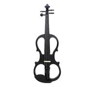 Professional 4/4 Electric Mute Violin Black Fiddle Stringed Instrument With Accessories Case Cable Headphone