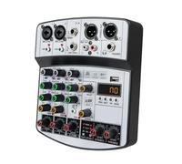 Professional 4-Channel Mixer With Phantom Power, Bluetooth Function, USB Interface&EQ Control-Versatile Audio Mixing
