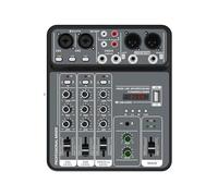 Professional 4 Channel USB Mixer Travel Mixing Console 48V Power For Home Studio Meeting And Live Event