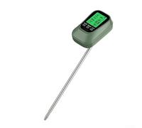 Professional 4-in-1 Soil Tester with LED Display for pH, Moisture, Light & Temperature, Long Probe Garden Meter for Home Greenhouse Farming(Black)