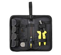 Professional 4 in 1 Wire Crimpers Engineering Ratcheting Terminal Crimping Pliers Bootlace Ferrule Crimper Tool with Self-Adjustable Mechanism for Non-Insulated Terminals Connectors