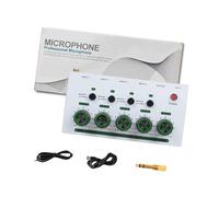 Professional 4 Input Auditory Mixer Low Noise for Live and Broadcasting Minimizes Background Interferences Portable Sound Mixer