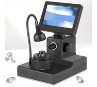 Professional 4. LCD Digital Microscope for Diamond Girdle & Inscription Viewing, 50-1000X Magnification with LED Fill Light - Accurate Identification