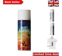 Professional 400ml Super Matt White Acrylic Spray Paint for Indoor/Outdoor Use