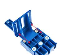 Professional 41Pcs Woodworking Drill Guide Kit Straight Hole Locator Dowel Pins Wood Drill Hole Tool with Adjustable Baffle for DIY Woodworking Projects ABS Plastic Blue Yellow