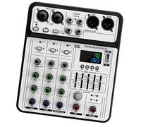 Professional 4Input Portable Sound Mixer For Live Sound Home Studio MultiDevice Connectivity Headphone Portable Mixer