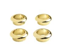 Professional 4Pcs Desk Cable Hole Covers in Sturdy ABS for Effective Organization (gold25mm)