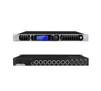 Professional 4x8 Digital Audio Processor with Software for Loudspeaker Management System - DSP Speaker Controller with EQ, Crossover, Delay for Live Sound, PA System, Church