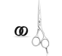 Professional 5.5" Hair Cutting Scissors - Offset Ergonomic Barber Shears - Premium Stainless Steel Hairdressing Scissor for Men, Women & Kids