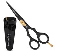 Professional 5.5-Inch Black Hair Cutting Scissor - Sharp Stainless Steel Barber Shear with Precision Blades & Ergonomic Grip