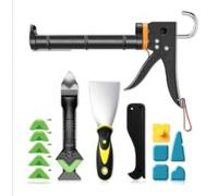 Professional 5-in-1 Caulking Tool Kit | Includes Caulk Gun, Remover & Scraper | Perfect for Shower, Window, Floor & Bathroom Sealing & Caulk Removal