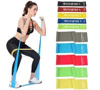 Professional 5 Pcs Long Resistance Bands and 5 Pcs Loop Bands. Latex-Free, Work Out Bands, Stretch Bands for Working Out Women or Men, Exercise Bands Set for Physical Therapy