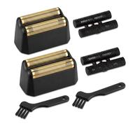 Professional 5-Star Series Finale Shaver Replacement Foil and Cutter Bar Assembly, Ultra Close Shaving, Compatible with Wahl Shaver Model 7043/8164 Gold（Black (2 Pack)