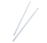 Professional 5a Wooden Drumsticks with Oval Tip for Beginners | 15.83 Inch Pair, Tapered Straight Grain Build, Blue Finish, Practice and Rehearsal Use for Snare