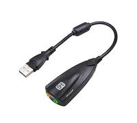 Professional 5HV2 USB External Sound Card for Laptop PC Wide Compatibility USB External Sound Card 20cm Cable