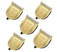 Professional 5in1 Pet Dog Adjustable Detachable Blade,Compatible for WAHL,Arco, Bravura, Chromado, Creativa, Figura Clippers(5pcs glod)