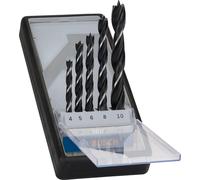 Professional 5pc Wood Brad Point Drill Bit Set, 410mm, Hardwood/Softwood