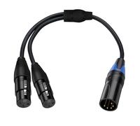 Professional 5Pin To Double 3Pin Sound Cable For Studio Live Sound Application Gold Plated Connectors
