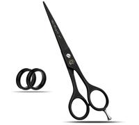 Professional 6" Black Hairdressing Scissors - Sharp Stainless Steel Barber Shears for Everyday Hair Cutting, Salon Stylists & Home Grooming