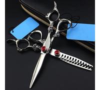 Professional 6" Hair Cutting Scissors - Stainless Steel Barber Shears with Dragon Handle, Thinning Shears for Hairdressers, Precision Haircutting Tools