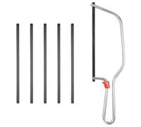 Professional 6-Inch Mini Hacksaw Set - Handheld Hacksaw with 8 Blades for Cutting Plastic, Metal, and Wood