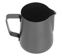 Professional 600ml Stainless Steel Milk Frothing Pitcher Barista Grade Coffee Frother Jug with Ergonomic Handle for Latte Art at Home Durable 304 Steel PTFE Coated (Black)