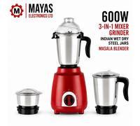 Geepas GSB44120UKRD 3 in 1 Mixer Grinder in Red 600W