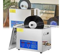 Professional 6L Ultrasonic Vinyl Records Cleaning Machine - Efficient 40KHz 180W for Commercial Use | Clean 1-6 Records at Once | Includes Basket & Fine-mesh Ball for Powerful Cleaning