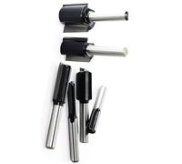 Professional 6pc Alloy Milling Cutter Double Flute Design Alloy Steel Construction Wood Router Bit Set Multiple Sizes Piercing Edges Trimming Machine Accessories