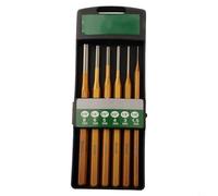 Professional 6pcs Chisel Punch Set for Woodworking and Stonework High Hardness Alloy Steel Tools