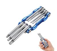 Professional 7-in-1 Folding Hex Key Set,CRV Steel Metric Allen Wrench Multi-Tool,Slotted Cross-Head Screwdriver,8mm-12mm Wrench,90°/180° Locking Positions for Auto Home Repair & Professional Use