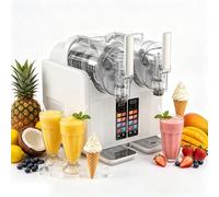 Professional 7-in-1 Soft Serve And Slush Machine,With Dual 2L Hoppers & Touch screen Display,Smoothies in 18-25 minutes,Home & Commercial Use