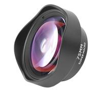 Professional 75mm Macro Lens DSLR Effect Clip-on Phone Lens External Telephoto For Most Smartphones Black Travel Photography