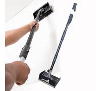 Professional 8''/10''/12'' Drywall Flat Finishing Box Heavy-Duty Aluminum Mud Box with 42"-65" Telescoping Handle Adjustable Height for Wallboard & Plasterboard(8"/22cm)